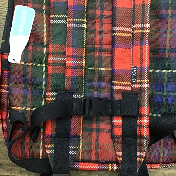NWT Polo Ralph Lauren 9AR149-Red/Blue/Green Nordic Polo Bear Plaid Backpack O/S - Picture 11 of 12